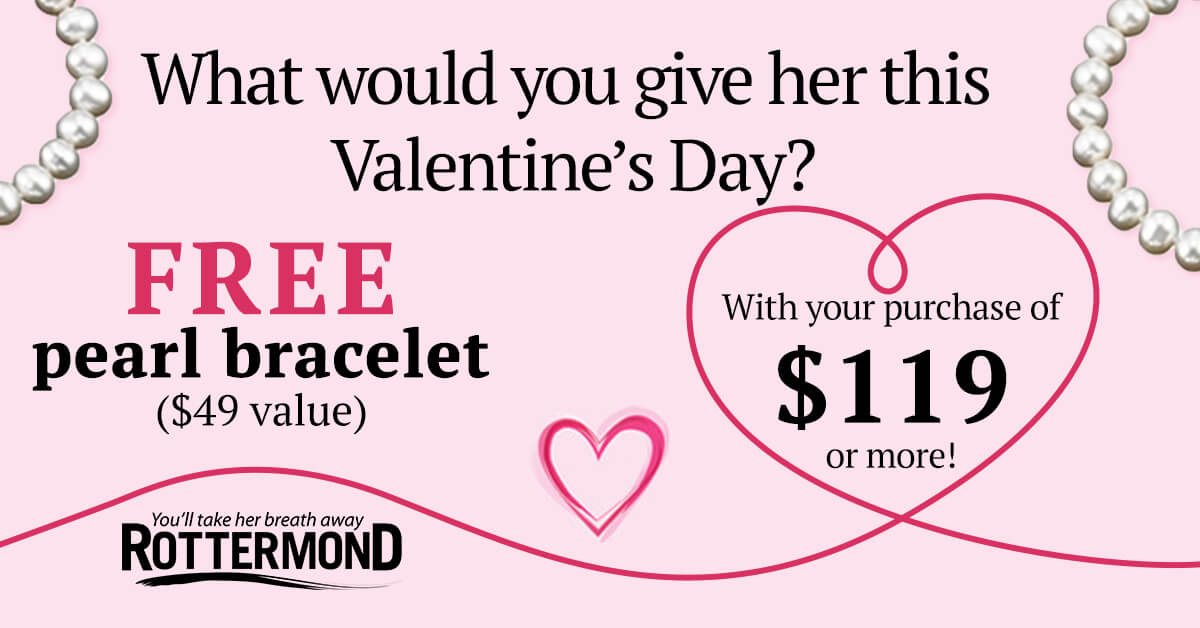 Free Bracelet for Valentine's Day at Rottermond!