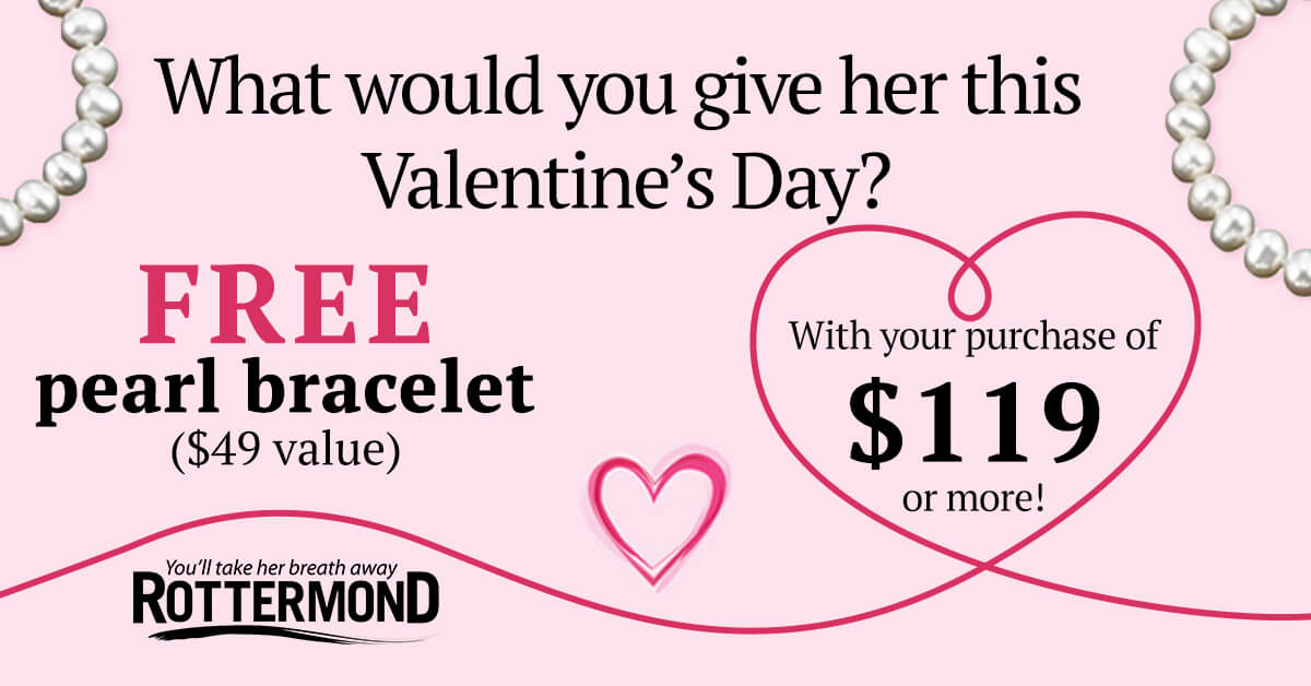 Free Bracelet for Valentine's Day at Rottermond! Free Bracelet for Valentine's Day at Rottermond!