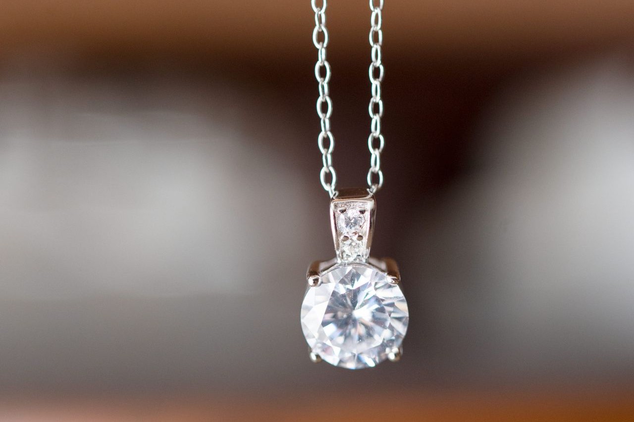 solitaire diamond necklace