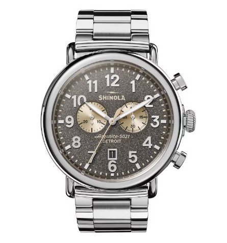 A stainless steel watch
