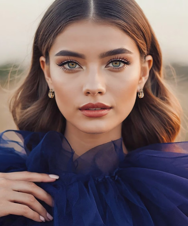 Woman wearing Marry Ann Diamond engagement ring