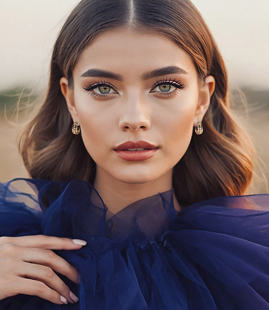 Woman wearing Marry Ann Diamond engagement ring