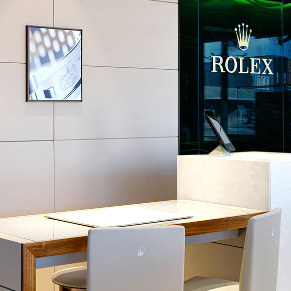 Rolex Showroom Sitting Area at Rottermond Jewelers
