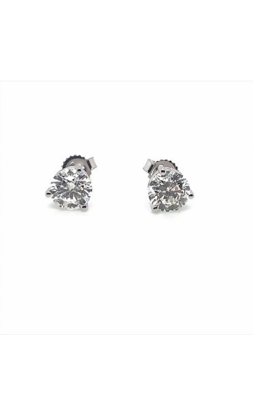 Rottermond Signature:14 Karat White Gold 3 Prong Martini Diamond Earrings