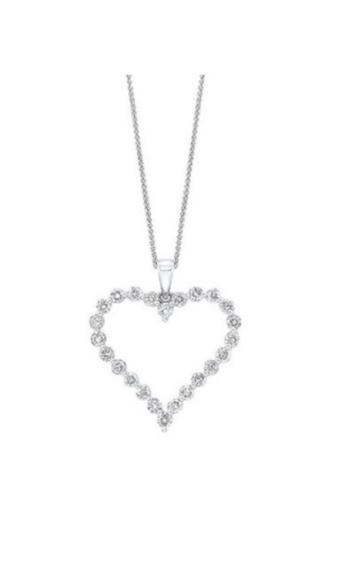 Rottermond Signature:14 Karat White Gold Single Prong Heart Pendant