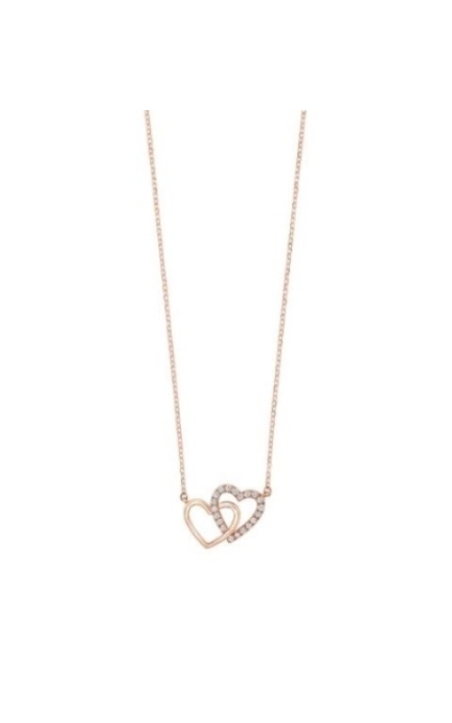 Rottermond Signature:14 Karat Rose Gold Double Heart Pendant