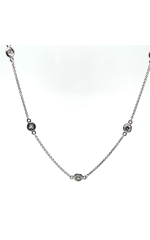 Rottermond Signature:14 Karat White Gold Diamonds By the Yard Necklace