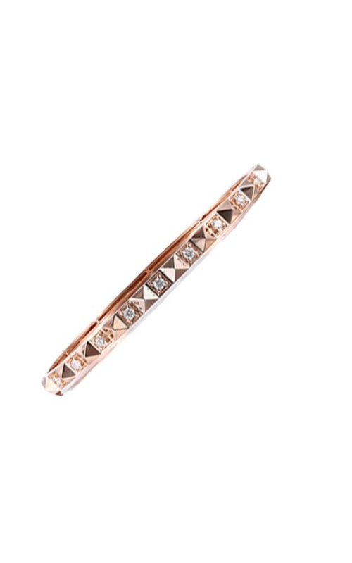 Rottermond Signature:14 Karat Rose Gold Spiked Diamond Bangle Bracelet