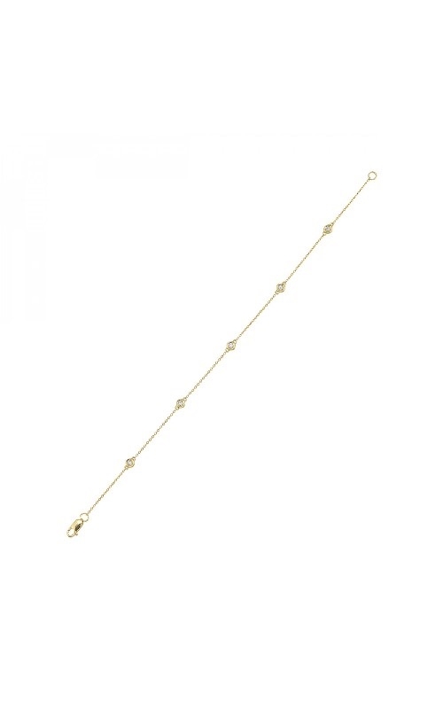 Marry Ann:14 Karat Yellow Gold 89 Facet Diamonds by the Yard Bracelet
