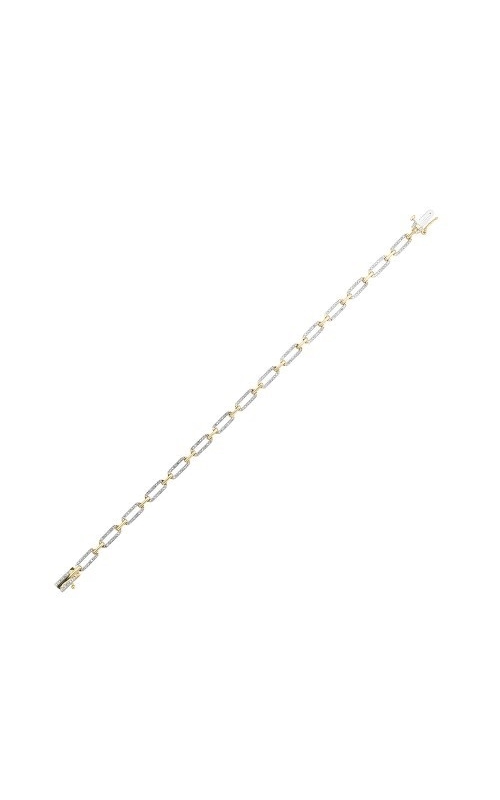 Rottermond Signature:10 Karat Yellow Gold Squared Off Oval Paperclip Link Bracele