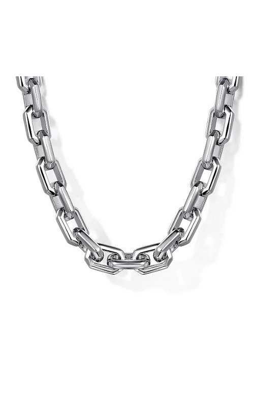 Gabriel & Co.:925 Sterling Silver 22 Inch Classic Faceted Chain Necklace.
