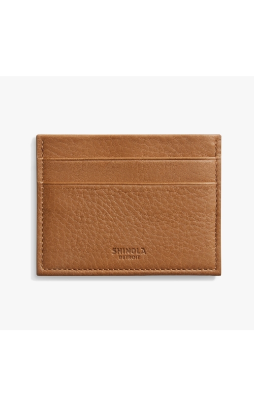 Shinola 5 Pocket Card Case, Tan Leather