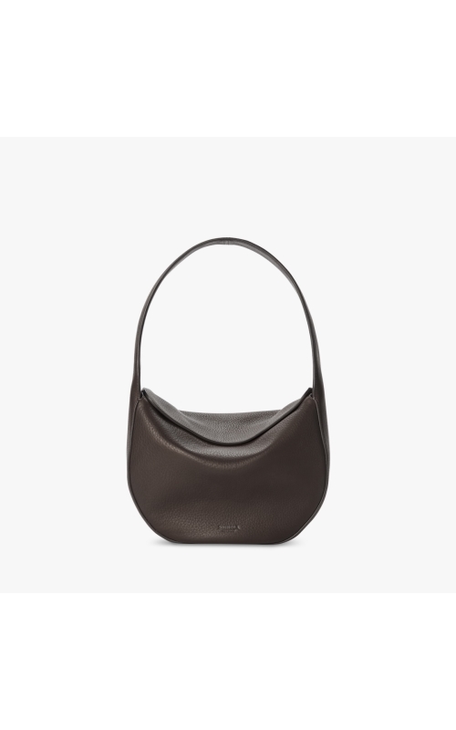 Shinola Small Shoulder Bag With Natural Grain  Espresso