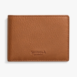 Shinola Slim Bifold Wallet- Tan
